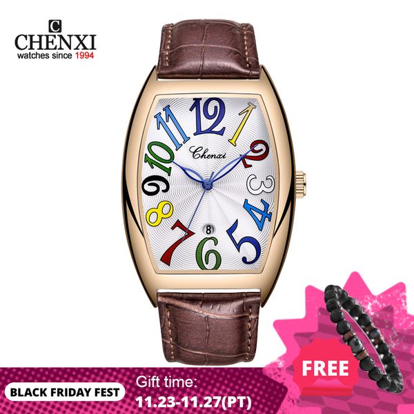 men watches brand luxury chenxi tonneau quartz watch men's leather waterproof 30m watches business fashion date male clock 201212, Slivery;brown
men watches brand luxury chenxi tonneau quartz watch men's leather waterproof 30m watches business fashion date male clock 201212, Slivery;brown
