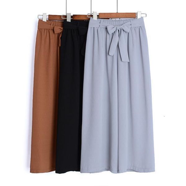 korean high-waist chiffon wide leg pants women 2019 elastic waist high waisted black pants women solid stretch khaki pants, Black;white
korean high-waist chiffon wide leg pants women 2019 elastic waist high waisted black pants women solid stretch khaki pants, Black;white