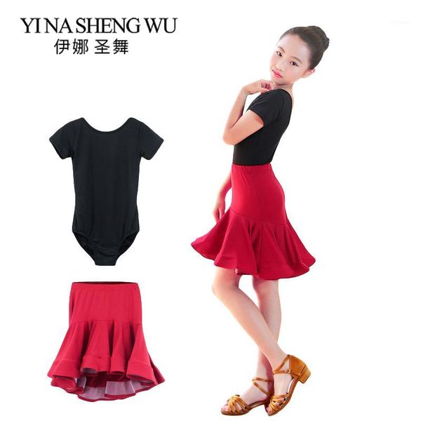 children latin dance practice clothes ballroom dance dress girls latin performance suit skirt costumes 2 pcs set1, Black;red
children latin dance practice clothes ballroom dance dress girls latin performance suit skirt costumes 2 pcs set1, Black;red