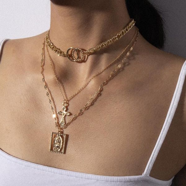 pendant necklaces youvanic fashion multilayer virgin mary cross choker necklace for women gothic gold chain collar statement jewelry 2610, Silver
pendant necklaces youvanic fashion multilayer virgin mary cross choker necklace for women gothic gold chain collar statement jewelry 2610, Silver