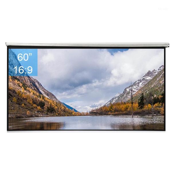 60inch 16:9 wall mounted matte white projection pull down hd screen canvas led projector screen for home theater office1
60inch 16:9 wall mounted matte white projection pull down hd screen canvas led projector screen for home theater office1