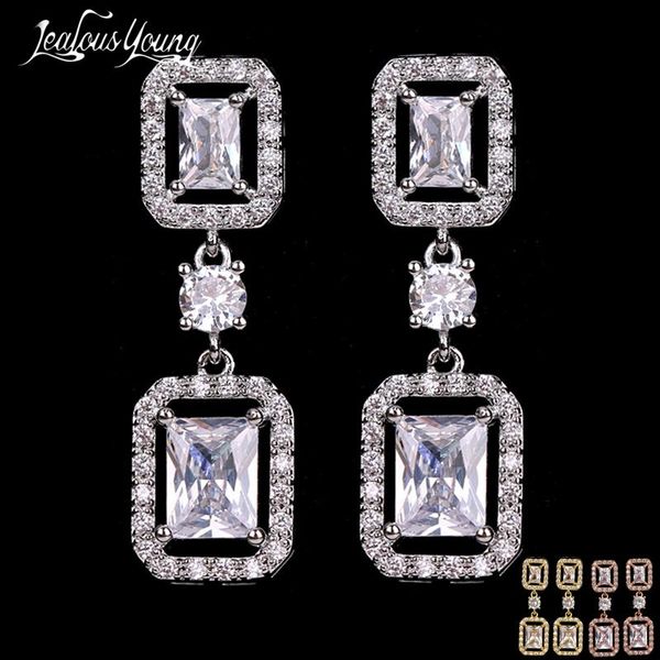 luxury square cubic zircon korean long earrings elegant wedding earrings for women bridal jewelry dress, Silver
luxury square cubic zircon korean long earrings elegant wedding earrings for women bridal jewelry dress, Silver