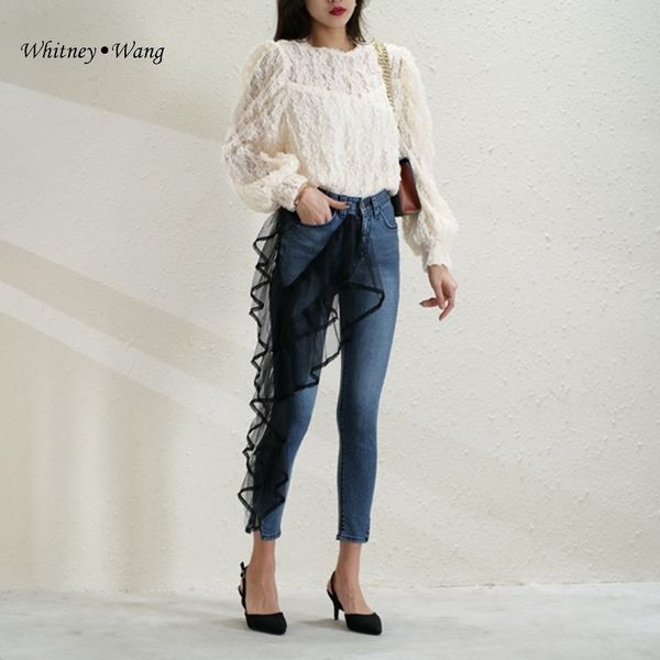 whitney wang spring fashion streetwear mesh ruffles side patchwork skinny jeans women stylish denim pants plus size 5xl t200608, Blue
whitney wang spring fashion streetwear mesh ruffles side patchwork skinny jeans women stylish denim pants plus size 5xl t200608, Blue