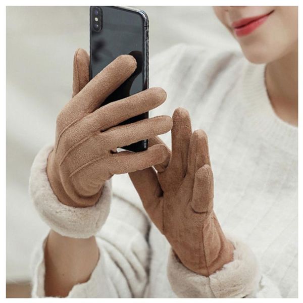 women gloves winter touch screen 2020 female suede furry warm full finger gloves lady winter outdoor sport driving women, Blue;gray
women gloves winter touch screen 2020 female suede furry warm full finger gloves lady winter outdoor sport driving women, Blue;gray