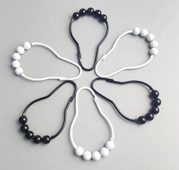 hooks & rails black and white stainless steel bathing curtain five ball ring shower rings bathroom clip sn7441
hooks & rails black and white stainless steel bathing curtain five ball ring shower rings bathroom clip sn7441