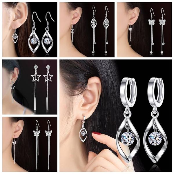 dangle & chandelier fashion crystal drop earring butterfly design for women female korea jewelry oorbellen pendientes, Silver
dangle & chandelier fashion crystal drop earring butterfly design for women female korea jewelry oorbellen pendientes, Silver