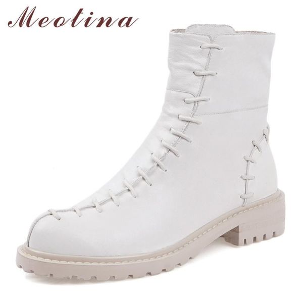 boots meotina sheepskin ankle women natural genuine leather thick heel short zipper round toe shoes female autumn size 42, Black
boots meotina sheepskin ankle women natural genuine leather thick heel short zipper round toe shoes female autumn size 42, Black