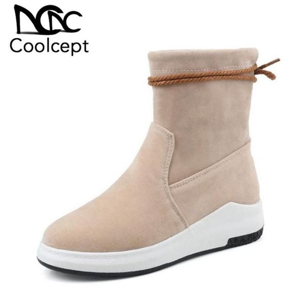coolcept plus size 31-44 ankle boots for women autumn winter stretch shoes women casual strap flats boots round toe sneakers, Black
coolcept plus size 31-44 ankle boots for women autumn winter stretch shoes women casual strap flats boots round toe sneakers, Black