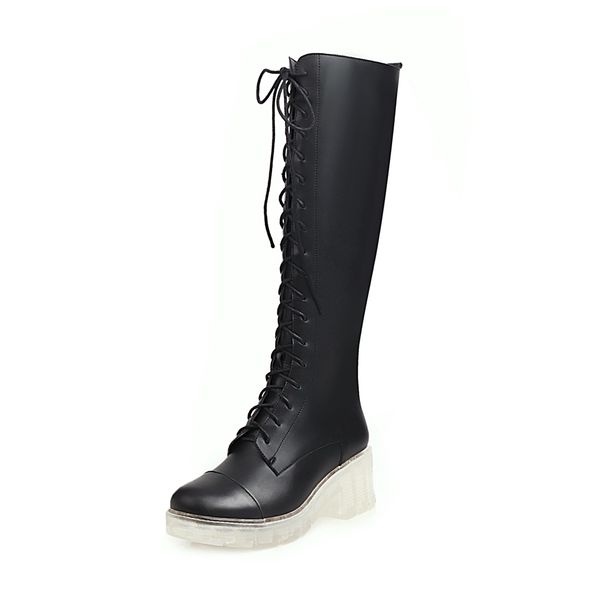 female at knee height plus size 22-26.5cm autumn and winter short teddy warm boots long strips transparent cross heels thick owvc, Black
female at knee height plus size 22-26.5cm autumn and winter short teddy warm boots long strips transparent cross heels thick owvc, Black