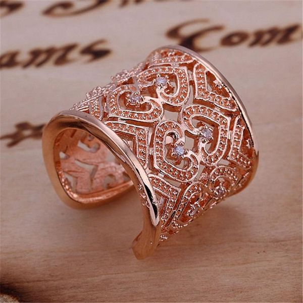 new fashion charm noble hollow crystal suspicious female ring rose gold color women men ring h bbyltv, Silver
new fashion charm noble hollow crystal suspicious female ring rose gold color women men ring h bbyltv, Silver