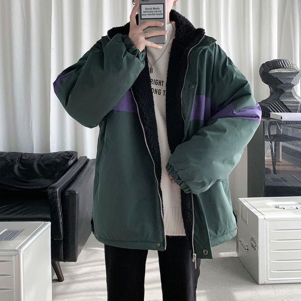 men's down & parkas winter thick lamb fur jacket warm fashion casual retro lapel coat men loose korean short jackets mens clothes s-2xl, Black
men's down & parkas winter thick lamb fur jacket warm fashion casual retro lapel coat men loose korean short jackets mens clothes s-2xl, Black