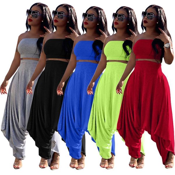 autumn new solid color print women's set strapless crop haren pants suit two piece set vintage party tracksuit outfit gl6299, Gray
autumn new solid color print women's set strapless crop haren pants suit two piece set vintage party tracksuit outfit gl6299, Gray
