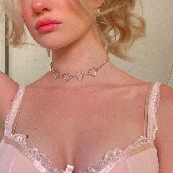 chokers sweet hollow out heart necklace for women metal cool vintage cute y2k harajuku punk hip hop choker jewelry gifts, Golden;silver
chokers sweet hollow out heart necklace for women metal cool vintage cute y2k harajuku punk hip hop choker jewelry gifts, Golden;silver