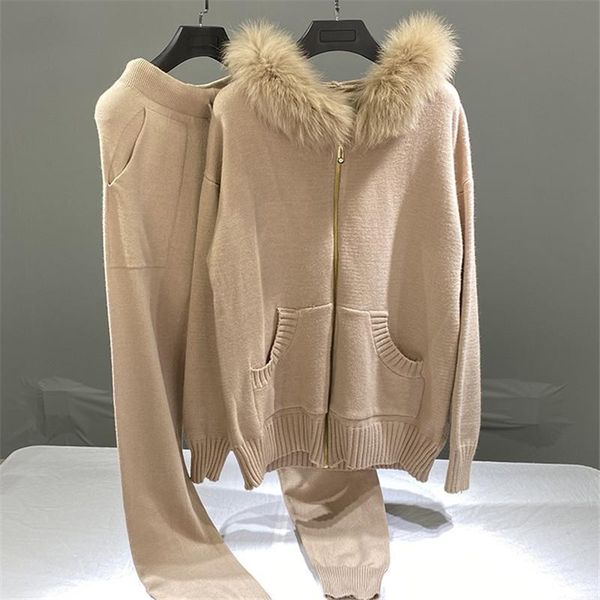 cbafu faux fur hooded sweater coat knitted pants 2 piece set women autumn winter knitted suit cardigans trousers outfits m103, Gray
cbafu faux fur hooded sweater coat knitted pants 2 piece set women autumn winter knitted suit cardigans trousers outfits m103, Gray