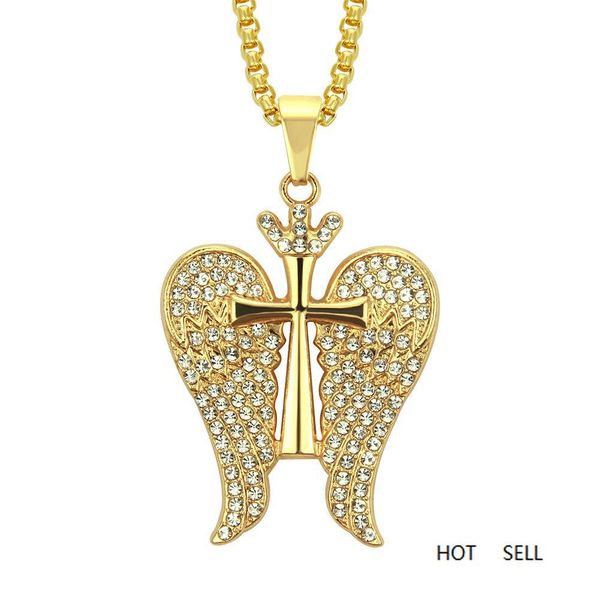 hip hop angel wings gold pendants necklaces pendants bling bling iced out crystal necklaces stainless steel rope chain, Silver
hip hop angel wings gold pendants necklaces pendants bling bling iced out crystal necklaces stainless steel rope chain, Silver