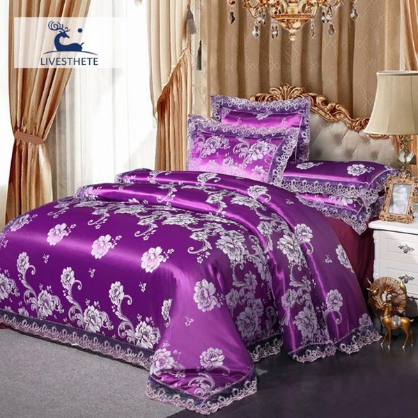 bedding sets liv-esthete set purple jacquard lace home decor duvet cover flat sheet with elastic band fitted king bed linen
bedding sets liv-esthete set purple jacquard lace home decor duvet cover flat sheet with elastic band fitted king bed linen