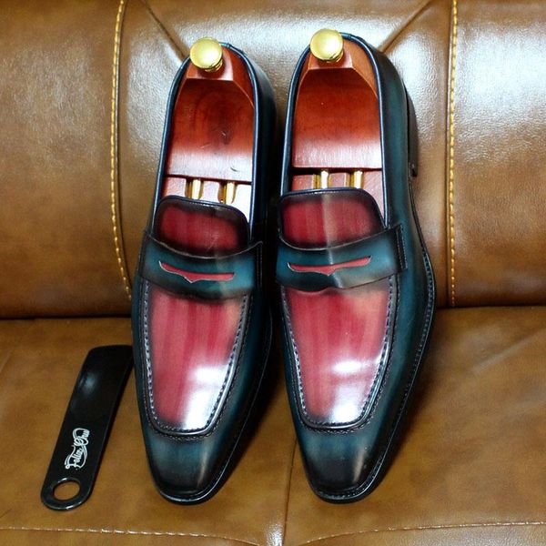 dress shoes mens loafers genuine leather formal wedding handmade cowhide pointed toe business casual big size 45 46 47 48, Black
dress shoes mens loafers genuine leather formal wedding handmade cowhide pointed toe business casual big size 45 46 47 48, Black