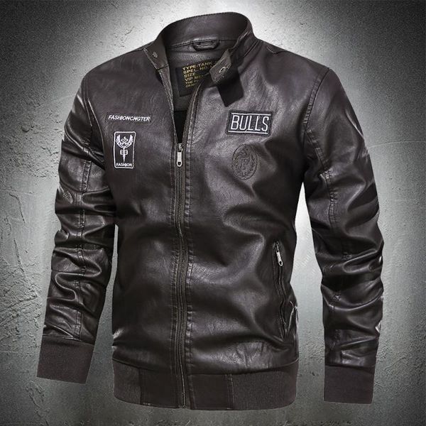 leather jacket men motorcycle jacket slim fit biker autumn fashion stand collar pu leather coat outwear male vintage coat, Black
leather jacket men motorcycle jacket slim fit biker autumn fashion stand collar pu leather coat outwear male vintage coat, Black