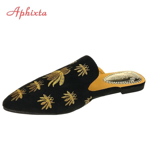 aphixta women shoes fashion spider slippers shallow embroidery low heel flat with autumn floral point toe outdoor black slippe t200411
aphixta women shoes fashion spider slippers shallow embroidery low heel flat with autumn floral point toe outdoor black slippe t200411