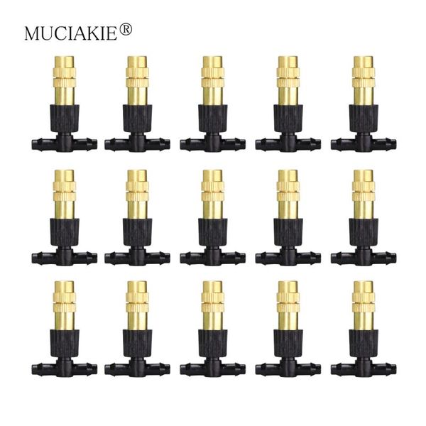 watering equipments muciakie 20/50/100/200pcs copper misting nozzle 1/4'' barb tee connector adjustable brass mist spray atomizer
watering equipments muciakie 20/50/100/200pcs copper misting nozzle 1/4'' barb tee connector adjustable brass mist spray atomizer