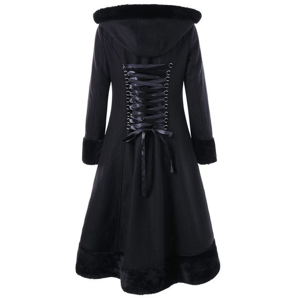 winter trench coat women gothic coat with hood black long faux fur woolen coat back lace up female halloween party overcoat 201102, Tan;black
winter trench coat women gothic coat with hood black long faux fur woolen coat back lace up female halloween party overcoat 201102, Tan;black