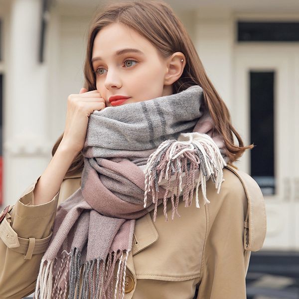 winter russian wool for woman to thicken cashmere shawls, scarf wrappers pashmina chess ladies scarves foulard femme ffbi, Blue;gray
winter russian wool for woman to thicken cashmere shawls, scarf wrappers pashmina chess ladies scarves foulard femme ffbi, Blue;gray