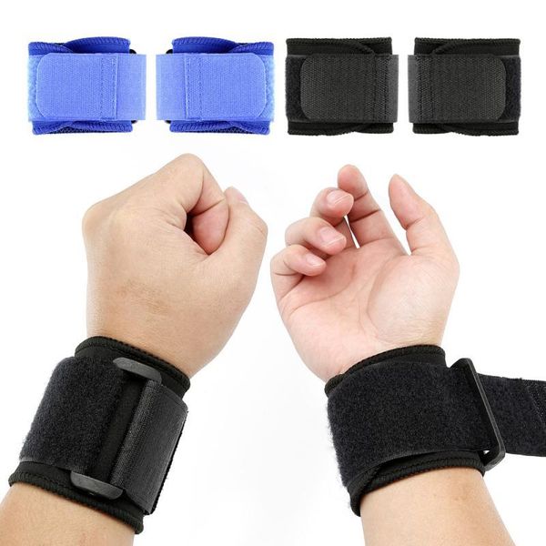 2pcs Adjustable Wrist Support Wristband Weight Lifting Elastic Soft Pressurized Wrist Band Great For Volleyball Tennis Sports