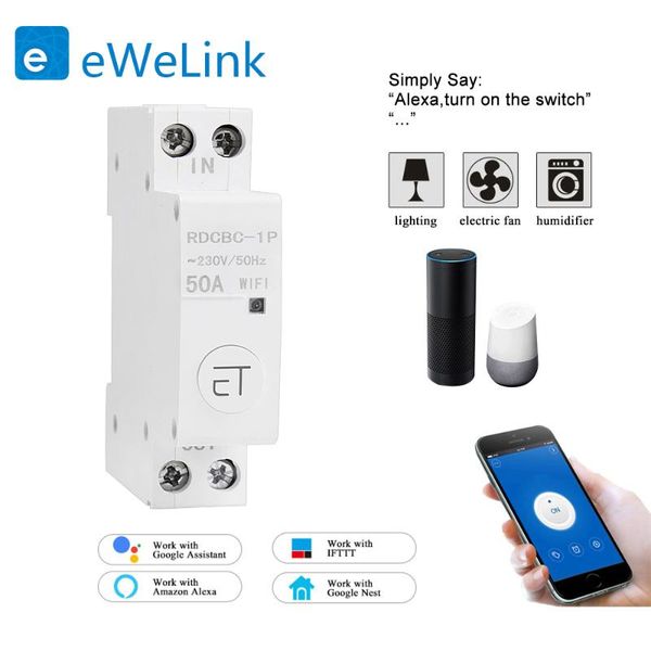 ewelink 1p wifi remote control circuit breakersmart din rail switch compatiable with amazon alexa and google home for smart home
ewelink 1p wifi remote control circuit breakersmart din rail switch compatiable with amazon alexa and google home for smart home