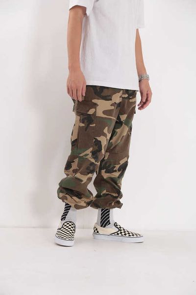 men's pants high street two-color loose pants camouflage pants, Black
men's pants high street two-color loose pants camouflage pants, Black