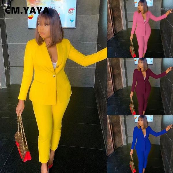 cmyaya autumn winter women sets tracksuits notched button long sleeve blazer straight pants suits fashion office lady work1, White
cmyaya autumn winter women sets tracksuits notched button long sleeve blazer straight pants suits fashion office lady work1, White
