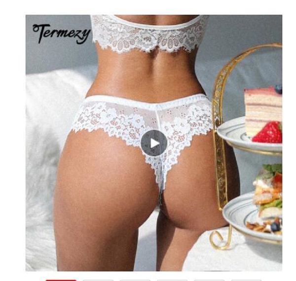 women lace lingerie temptation low-waist panties embroidery thong transparent hollow out underwear female g string, White
women lace lingerie temptation low-waist panties embroidery thong transparent hollow out underwear female g string, White
