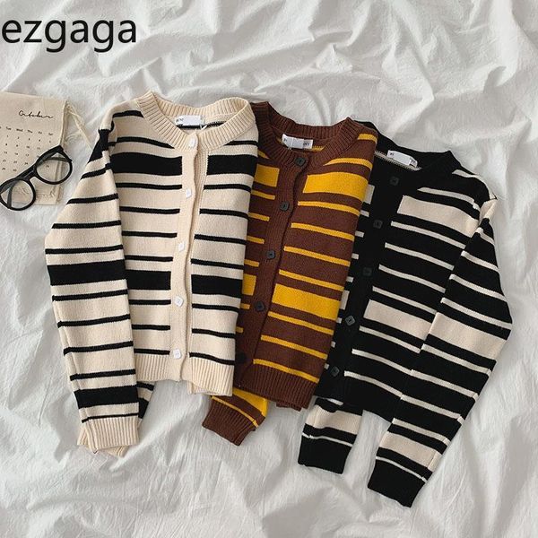 ezgaga stripe sweater women 2021 autumn new korean preppy style outwear single breasted knitted cardigan female casual1, White
ezgaga stripe sweater women 2021 autumn new korean preppy style outwear single breasted knitted cardigan female casual1, White