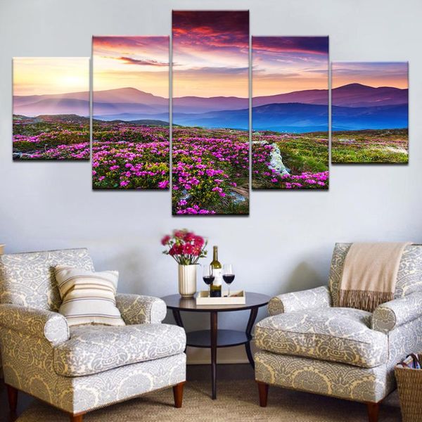 paintings 5pcs hd printing canvas painting prairie flowers hill sunset art group home decor wall poster modular pos
paintings 5pcs hd printing canvas painting prairie flowers hill sunset art group home decor wall poster modular pos
