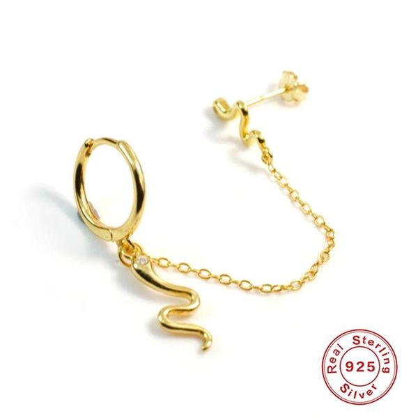hoop & huggie romad 1pcs 925 sterling silver earings snake shape double chain piercing fashion earrings for women korean jewelry pendiente w, Golden;silver
hoop & huggie romad 1pcs 925 sterling silver earings snake shape double chain piercing fashion earrings for women korean jewelry pendiente w, Golden;silver