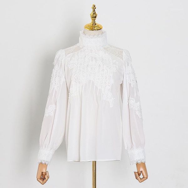msxu elegant fashion chic turtle neck lace see through fitted casual work office women blouse shirt1, White
msxu elegant fashion chic turtle neck lace see through fitted casual work office women blouse shirt1, White