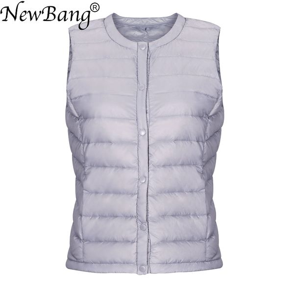 newbang brand ultra light down vest women portable single breasted lightweight sleeveless winter warm round collar waistcoat 210204, Black;white
newbang brand ultra light down vest women portable single breasted lightweight sleeveless winter warm round collar waistcoat 210204, Black;white