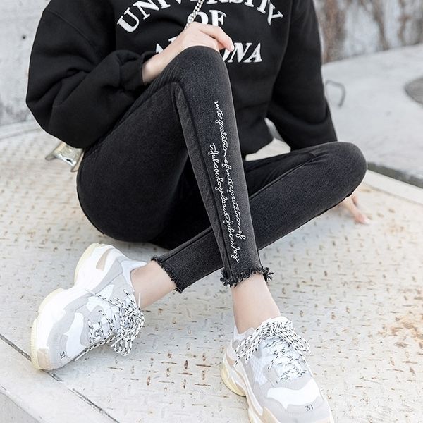 embroidery jeans high elastic boyfriend jeans female washed denim skinny female printed pencil pants ripped streetwear trousers 201106, Blue
embroidery jeans high elastic boyfriend jeans female washed denim skinny female printed pencil pants ripped streetwear trousers 201106, Blue
