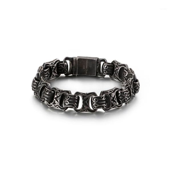 fashion cool men punk retro black chain titanium steel cross rock bicycle bike chain bracelets jewelry1
fashion cool men punk retro black chain titanium steel cross rock bicycle bike chain bracelets jewelry1