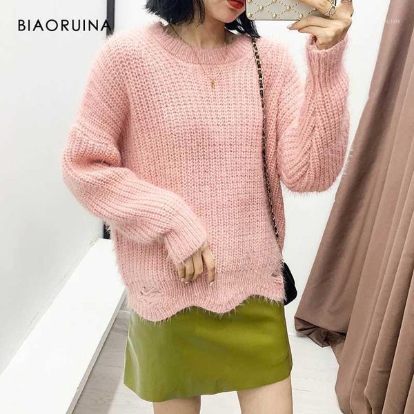 biaoruina women's mohair solid color hollow out round neck sweet sweater girls loose korean style fashion knitted pullover1, White;black
biaoruina women's mohair solid color hollow out round neck sweet sweater girls loose korean style fashion knitted pullover1, White;black