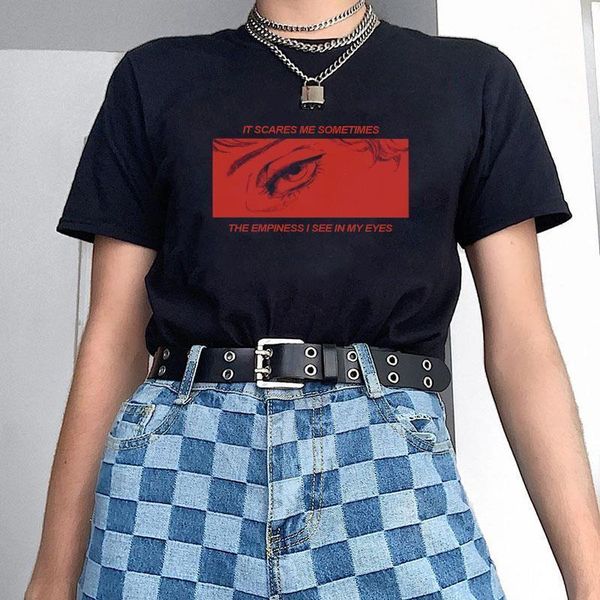 the empiness i see in my eyes letter print chic harajuku streetwear hip hop personality bf loose t-shirt summer new women, White
the empiness i see in my eyes letter print chic harajuku streetwear hip hop personality bf loose t-shirt summer new women, White