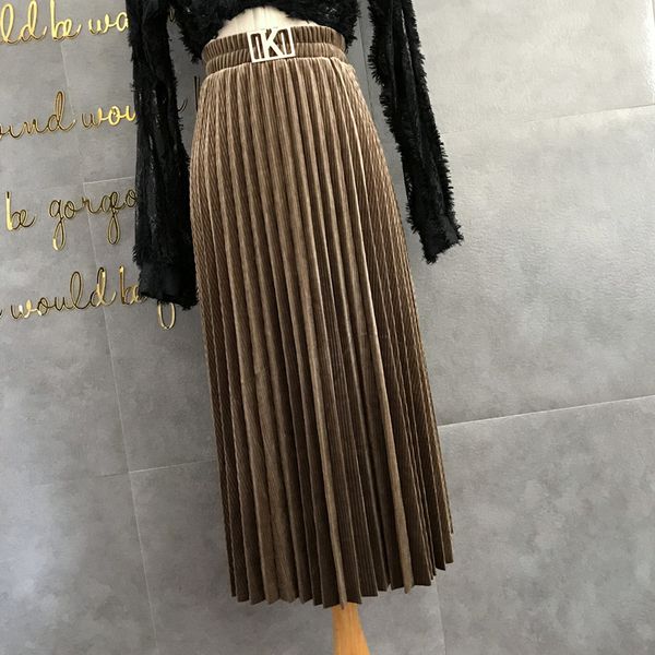 velvet vertical pleated skirt girl autumn/winter show thin tall waist pure color black skirt lining joker work in skirts y1214
velvet vertical pleated skirt girl autumn/winter show thin tall waist pure color black skirt lining joker work in skirts y1214