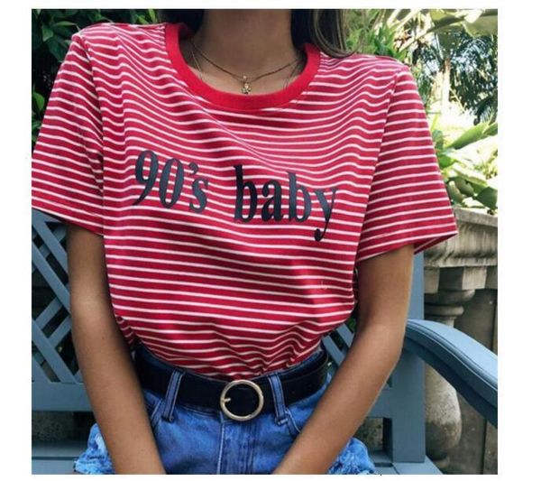summer stripped t shirt for women girls new fashion short sleeve letter 90's baby casual tshirt harajuku streetwear, White
summer stripped t shirt for women girls new fashion short sleeve letter 90's baby casual tshirt harajuku streetwear, White