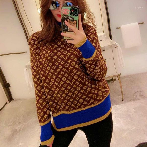 classic british style high neck sweater for women fall / winter 20211, White;black
classic british style high neck sweater for women fall / winter 20211, White;black
