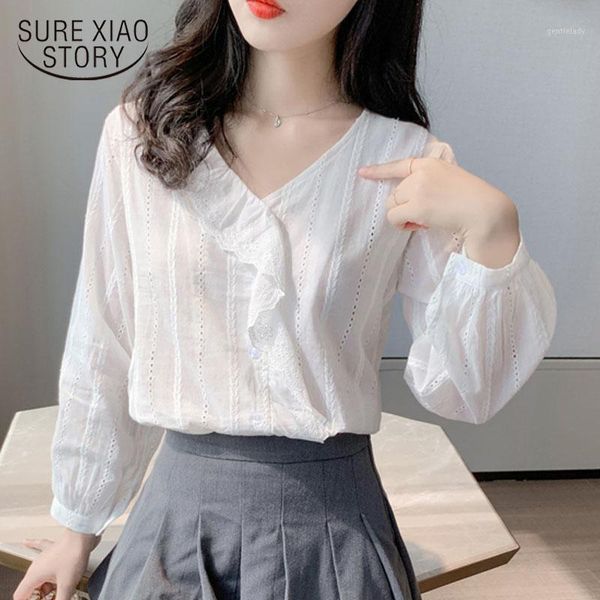 women's blouses & shirts shirt and blouse womens hollow out white reffles long sleeve autumn women 2021 blusas 108991
women's blouses & shirts shirt and blouse womens hollow out white reffles long sleeve autumn women 2021 blusas 108991