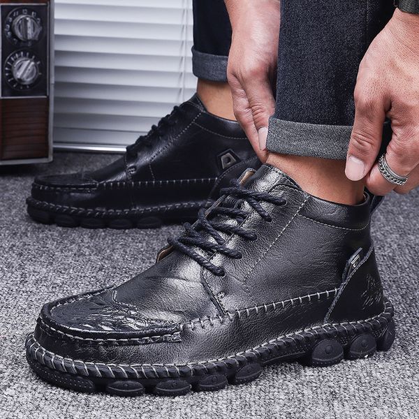 2020 new fall winter martin boots large size mens cowhide short boots large size british mens shoes fashion shoes mens boots, Black
2020 new fall winter martin boots large size mens cowhide short boots large size british mens shoes fashion shoes mens boots, Black