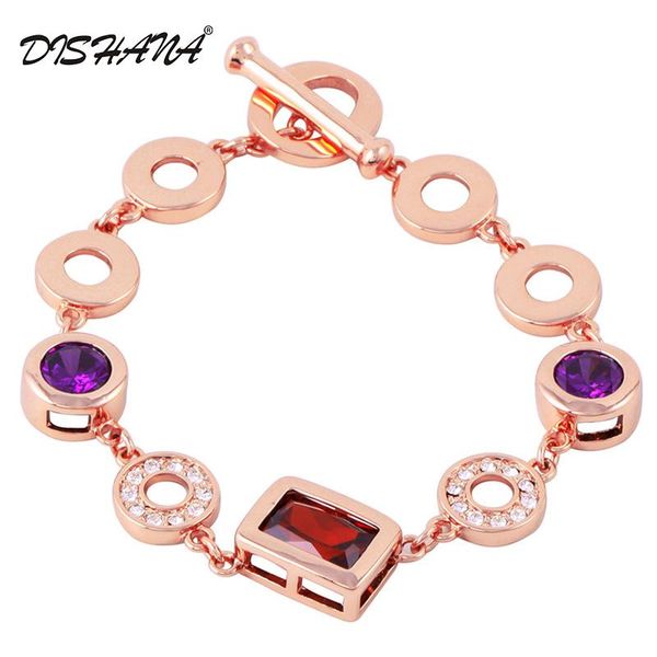 link, chain colorful crystal bracelets for women gold-color femme fashion purple jewelry pulseira feminina juwelen womens jewellery, Black
link, chain colorful crystal bracelets for women gold-color femme fashion purple jewelry pulseira feminina juwelen womens jewellery, Black