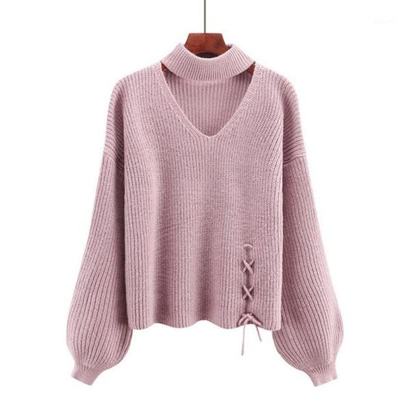 joineles fashion autumn winter women sweater jumper pullover cut out v neck lantern sleeve chunky choker sweaters pull femme1, White;black
joineles fashion autumn winter women sweater jumper pullover cut out v neck lantern sleeve chunky choker sweaters pull femme1, White;black
