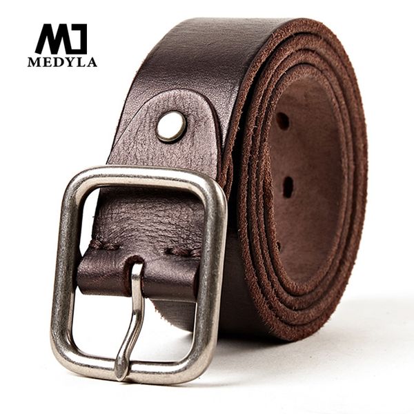 medyla men's genuine leather belt alloy buckle retro design high-quality brand belt for men cowhide production md605 201123, Black;brown
medyla men's genuine leather belt alloy buckle retro design high-quality brand belt for men cowhide production md605 201123, Black;brown