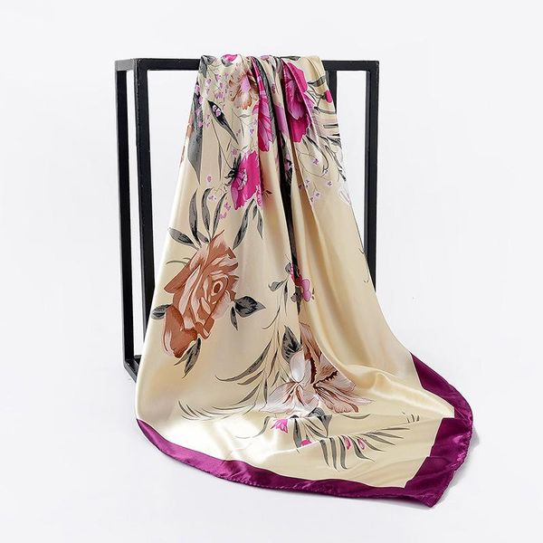 Fashion Print Kerchief Women Silk Satin Hair Scarf Square Shawls and Wraps Elegant Hijab Scarfs 90*90cm Neck Scarves For Ladies, Blue;gray
Fashion Print Kerchief Women Silk Satin Hair Scarf Square Shawls and Wraps Elegant Hijab Scarfs 90*90cm Neck Scarves For Ladies, Blue;gray