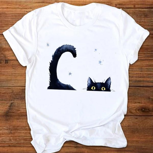 women graphic watercolor cat printing funny cute 90s fashion style print clothes lady tees female t shirt womens t-shirt, White
women graphic watercolor cat printing funny cute 90s fashion style print clothes lady tees female t shirt womens t-shirt, White